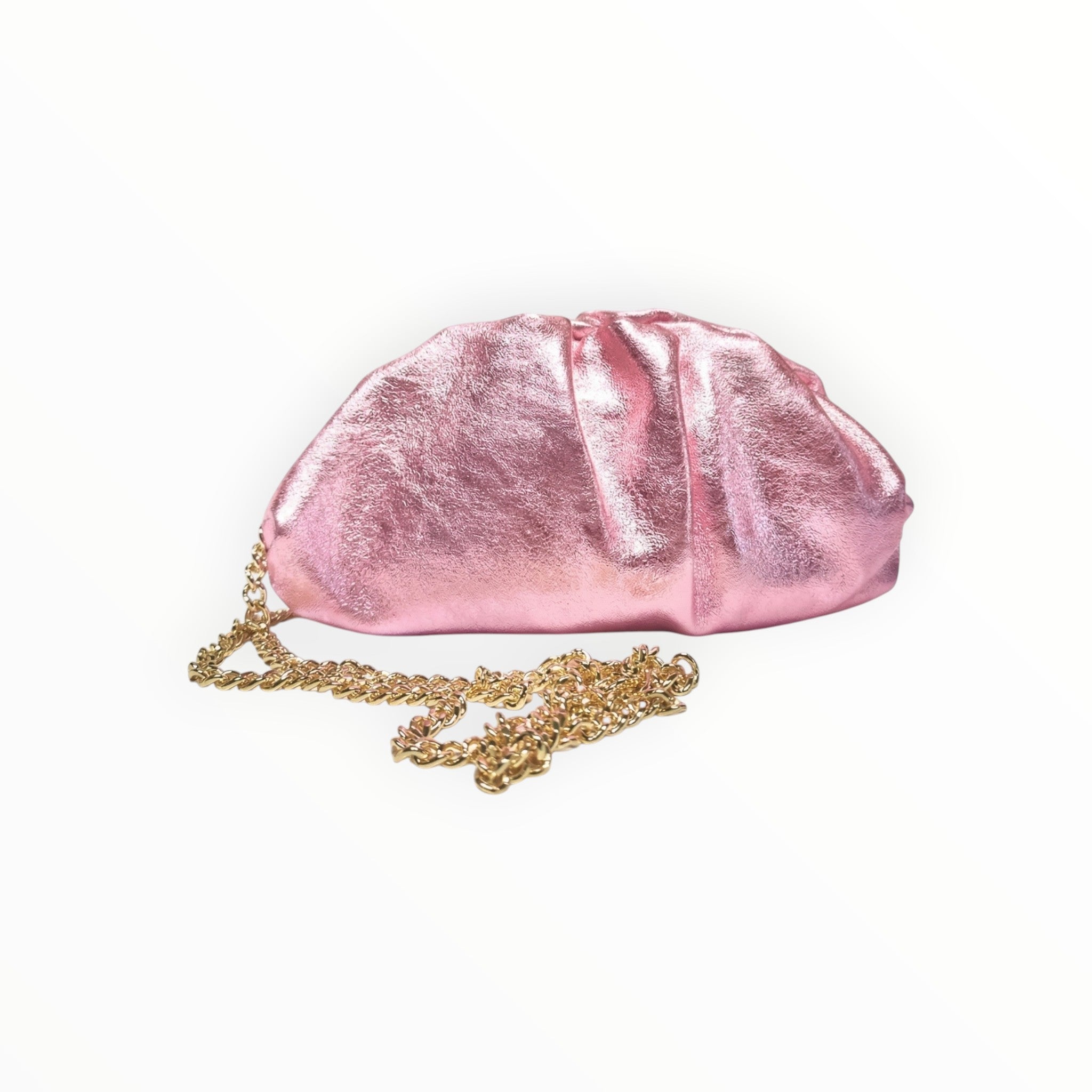 Sac plissé cuir irisé chainé LOUISA LEE - Sacs - LOUISA LEE