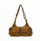 Sac bandoulière cuir suédé DOLLAR LOUISA LEE - Sacs - LOUISA LEE