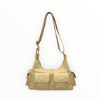 Sac bandoulière cargo cuir grainé LOUISA LEE - Sacs - LOUISA LEE