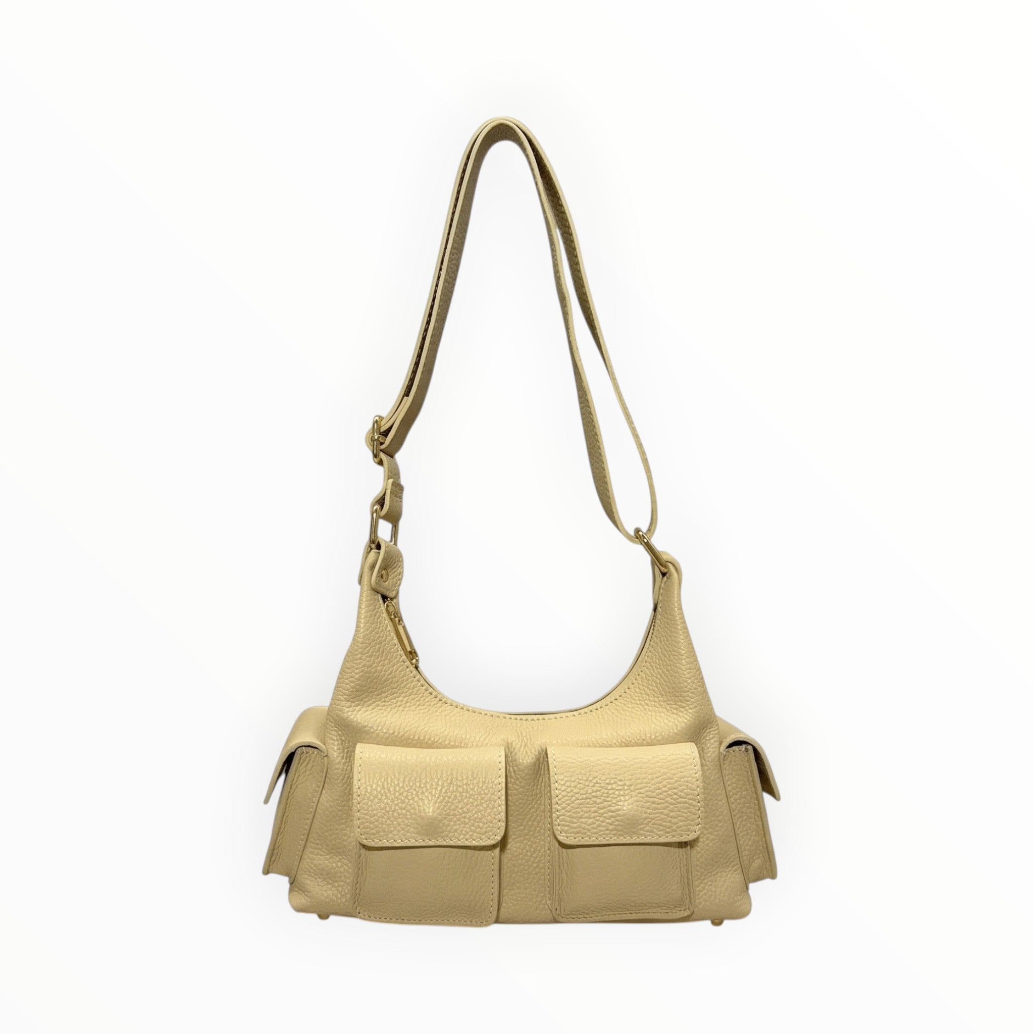 Sac bandoulière cargo cuir grainé LOUISA LEE - Sacs - LOUISA LEE