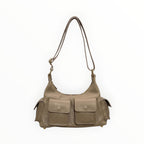 Sac bandoulière cargo cuir grainé LOUISA LEE - Sacs - LOUISA LEE
