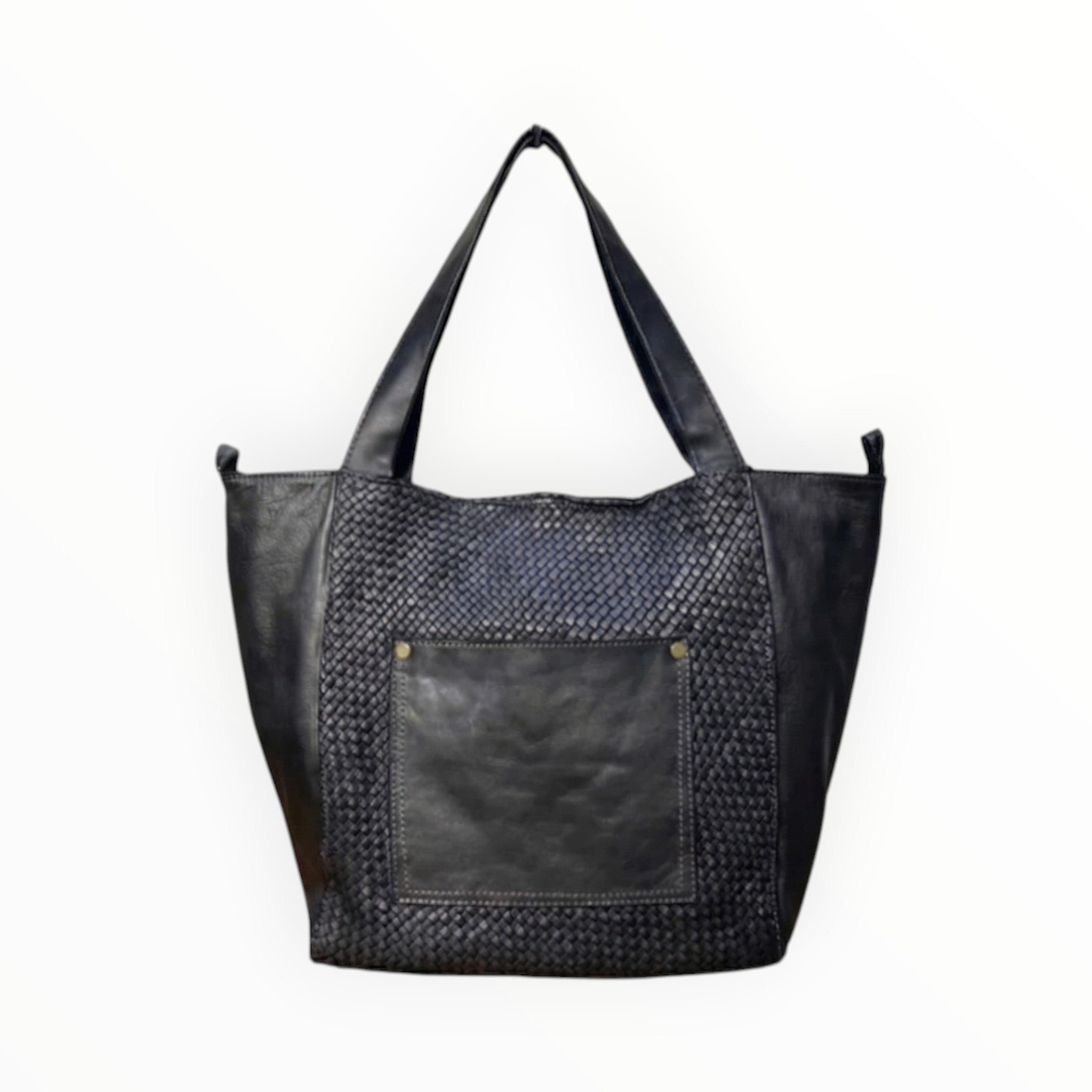 Sac cabas cuir tressé Washed MARIANA LOUISA LEE - Sacs - LOUISA LEE