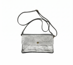 Pochette bandoulière cuir irisé 20 cm LOUISA LEE - Sacs - LOUISA LEE