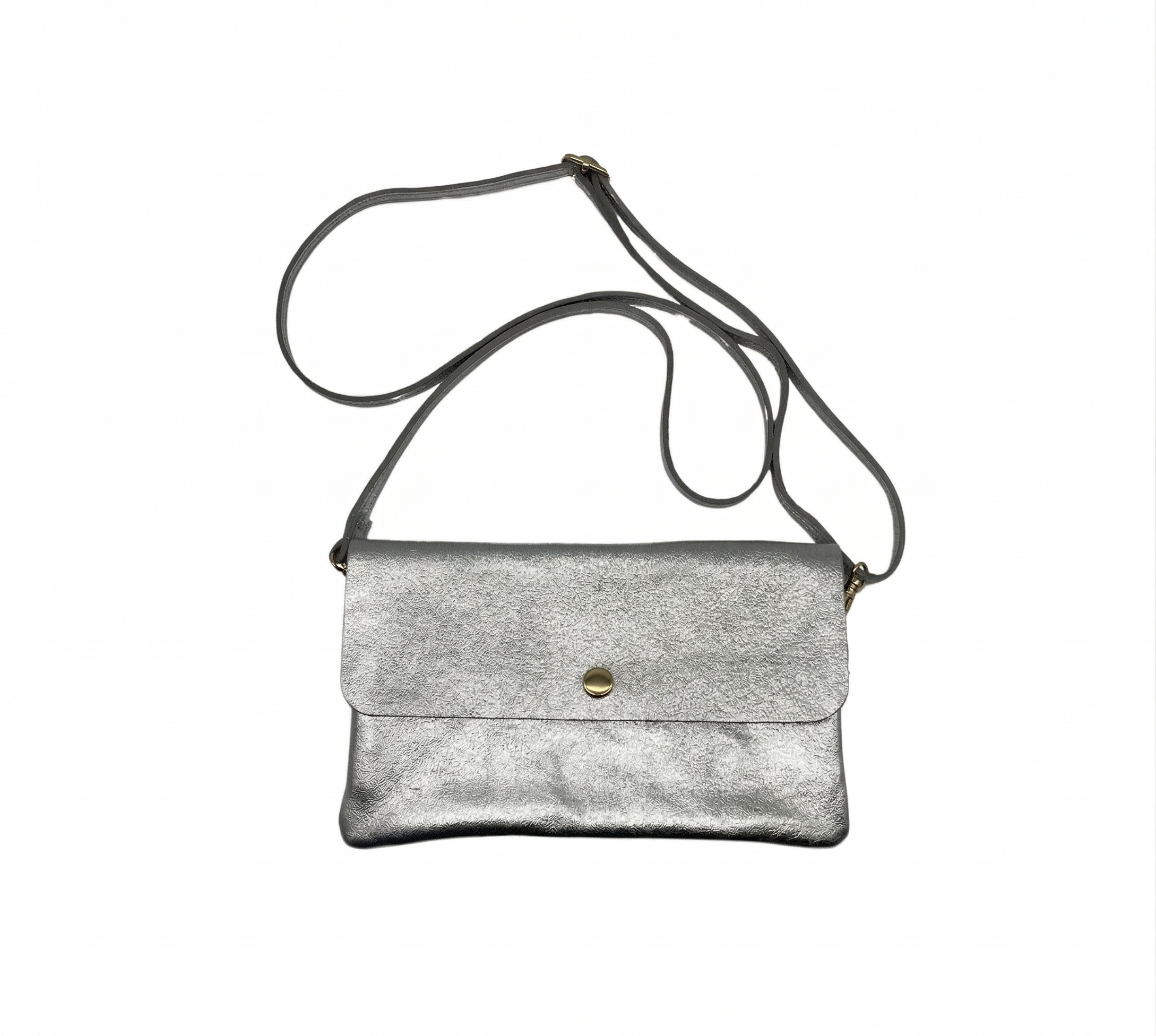 Pochette bandoulière cuir irisé 20 cm LOUISA LEE - Sacs - LOUISA LEE