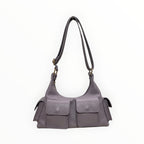 Sac bandoulière cargo cuir grainé LOUISA LEE - Sacs - LOUISA LEE