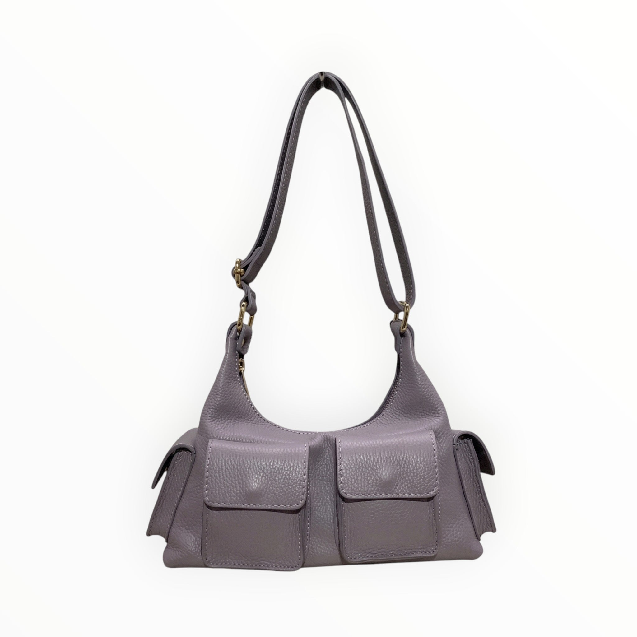 Sac bandoulière cargo cuir grainé LOUISA LEE - Sacs - LOUISA LEE