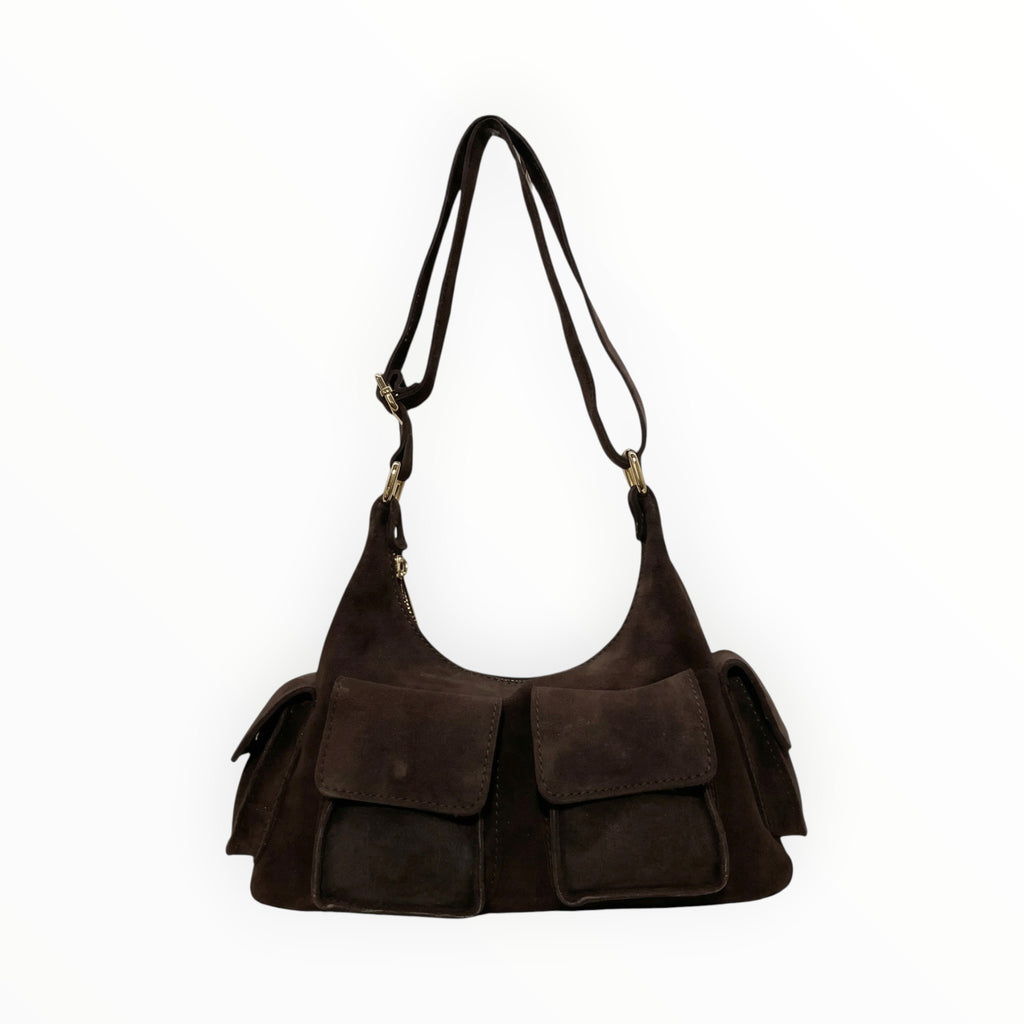 Sac bandoulière cuir suédé DOLLAR LOUISA LEE - Sacs - LOUISA LEE