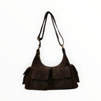 Sac bandoulière cuir suédé DOLLAR LOUISA LEE - Sacs - LOUISA LEE
