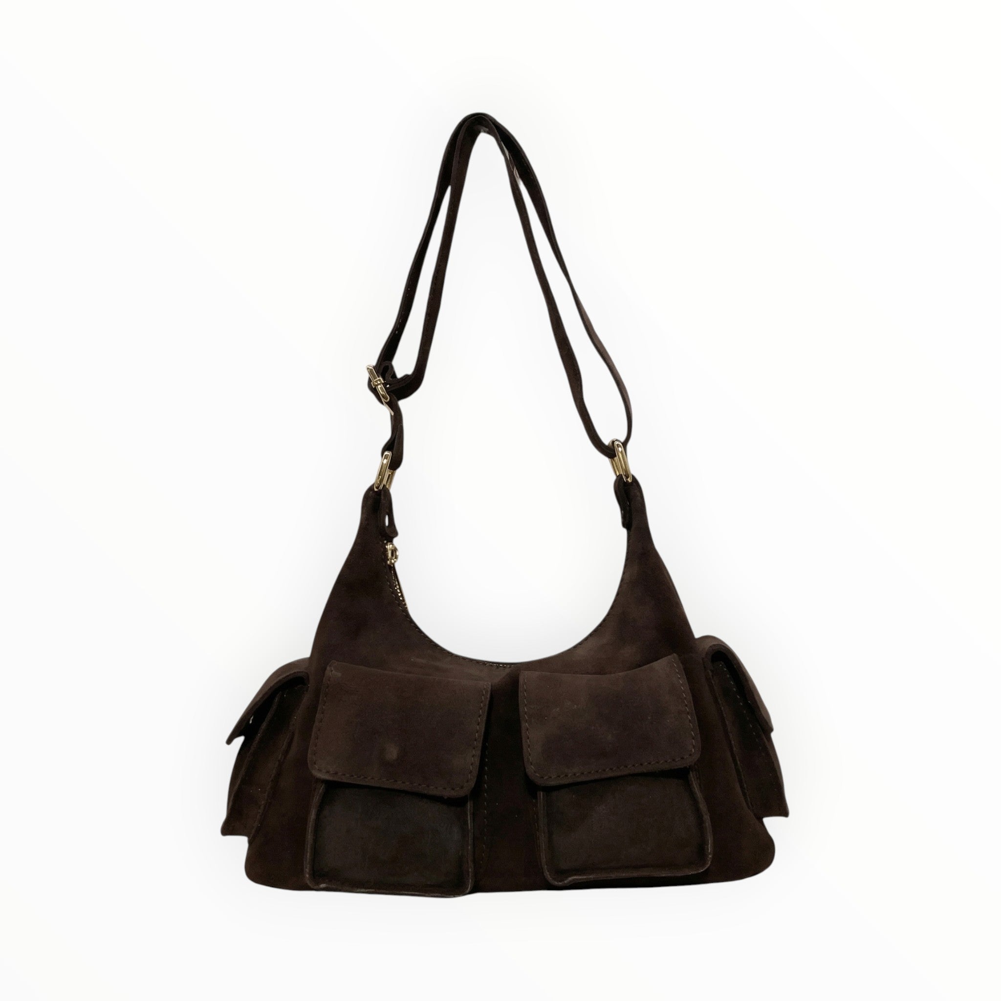 Sac bandoulière cuir suédé DOLLAR LOUISA LEE - Sacs - LOUISA LEE