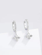 Boucles d’oreilles créoles  à pendentifs fleurs Éline L’ATELIER