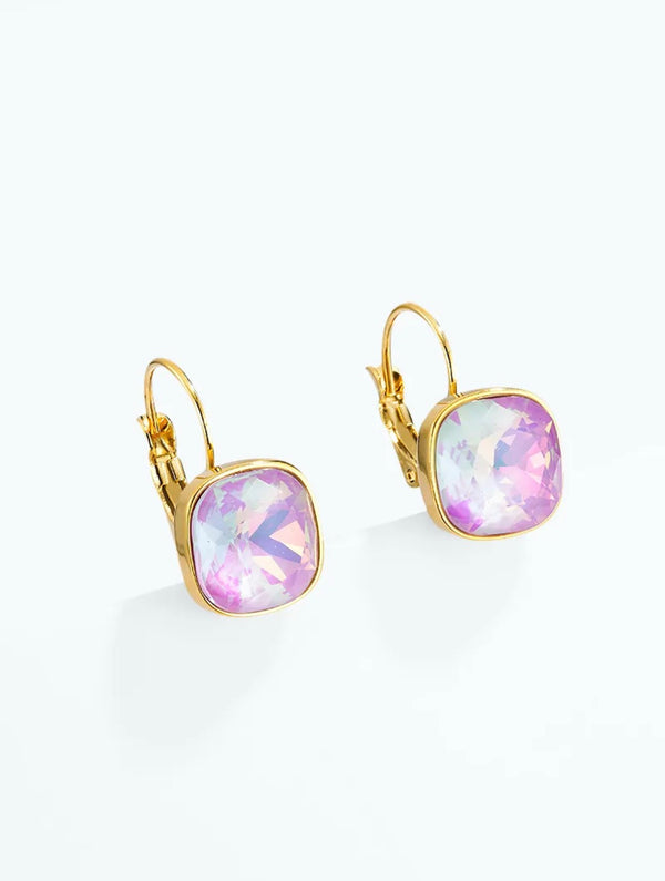 Boucles d’oreilles dorées à reflets roses ÉLINE L’ATELIER