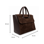 Sac à main en cuir suédé à rabat GALLANTRY