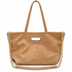 Sac cabas en cuir véritable avec chaîne dorée GALLANTRY