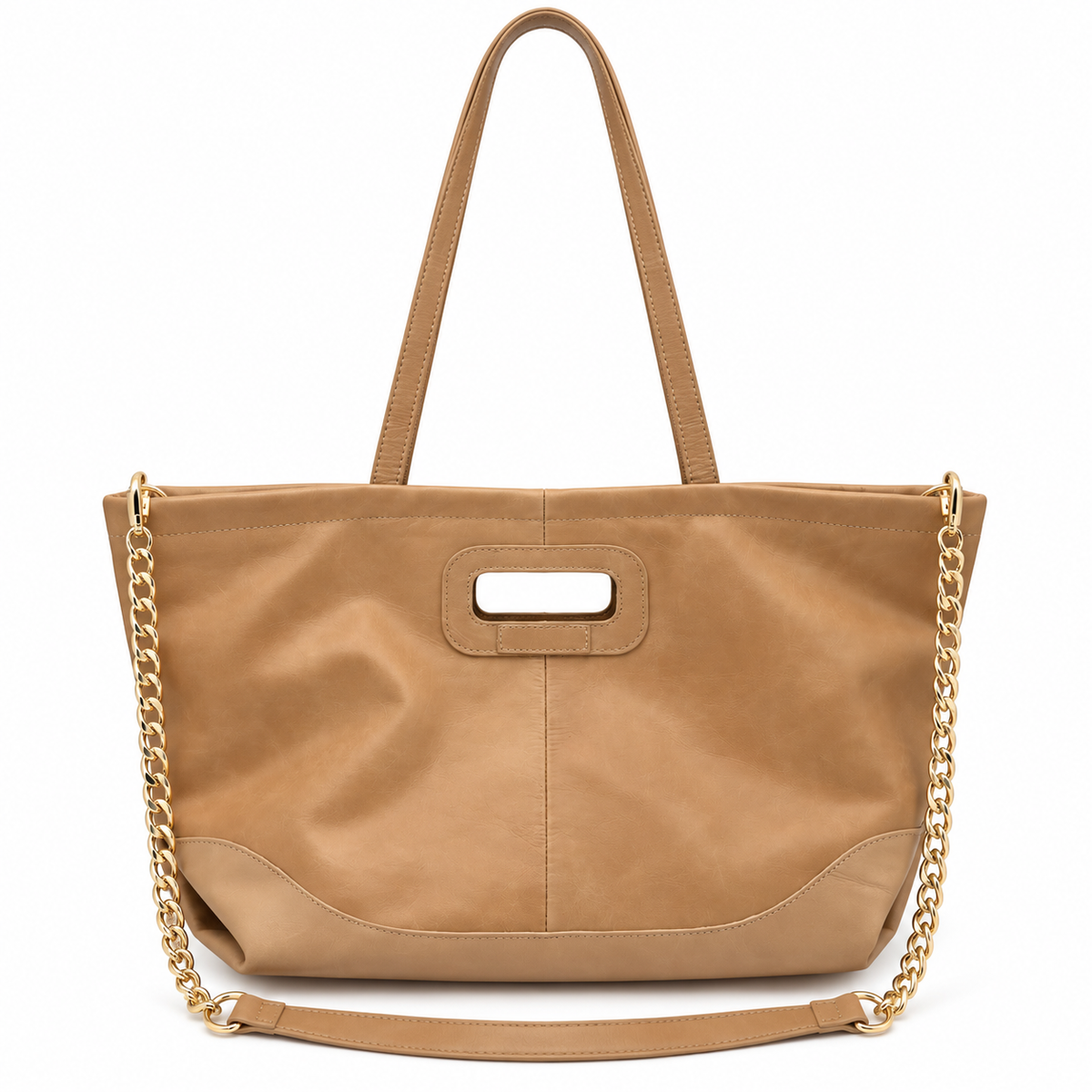 Sac cabas en cuir véritable avec chaîne dorée GALLANTRY