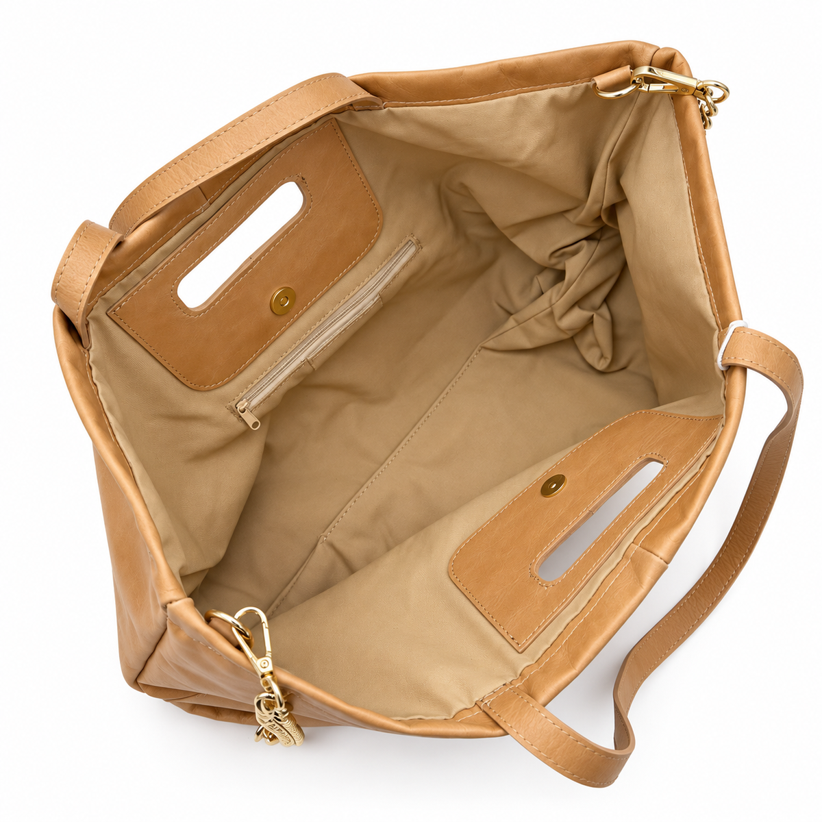 Sac cabas en cuir véritable avec chaîne dorée GALLANTRY