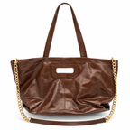 Sac cabas en cuir véritable avec chaîne dorée GALLANTRY