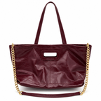 Sac cabas en cuir véritable avec chaîne dorée GALLANTRY