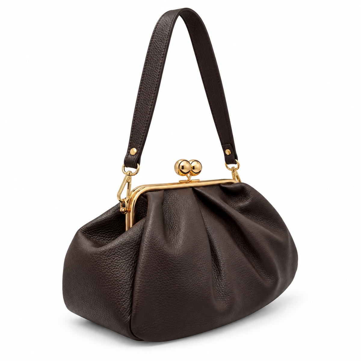 Sac à main en cuir à fermoir rétro GALLANTRY