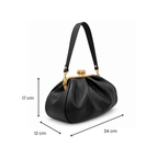 Sac à main en cuir à fermoir rétro GALLANTRY