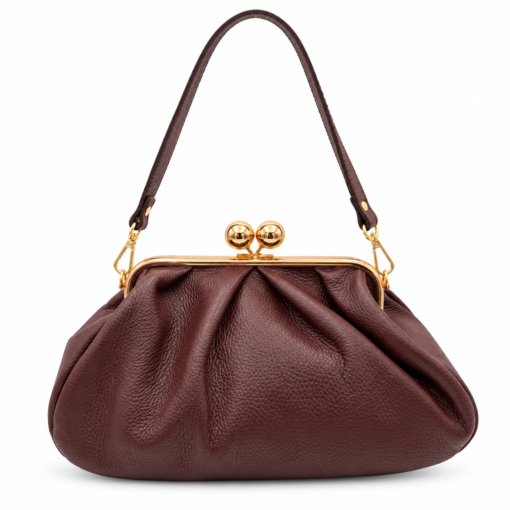 Sac à main en cuir à fermoir rétro GALLANTRY