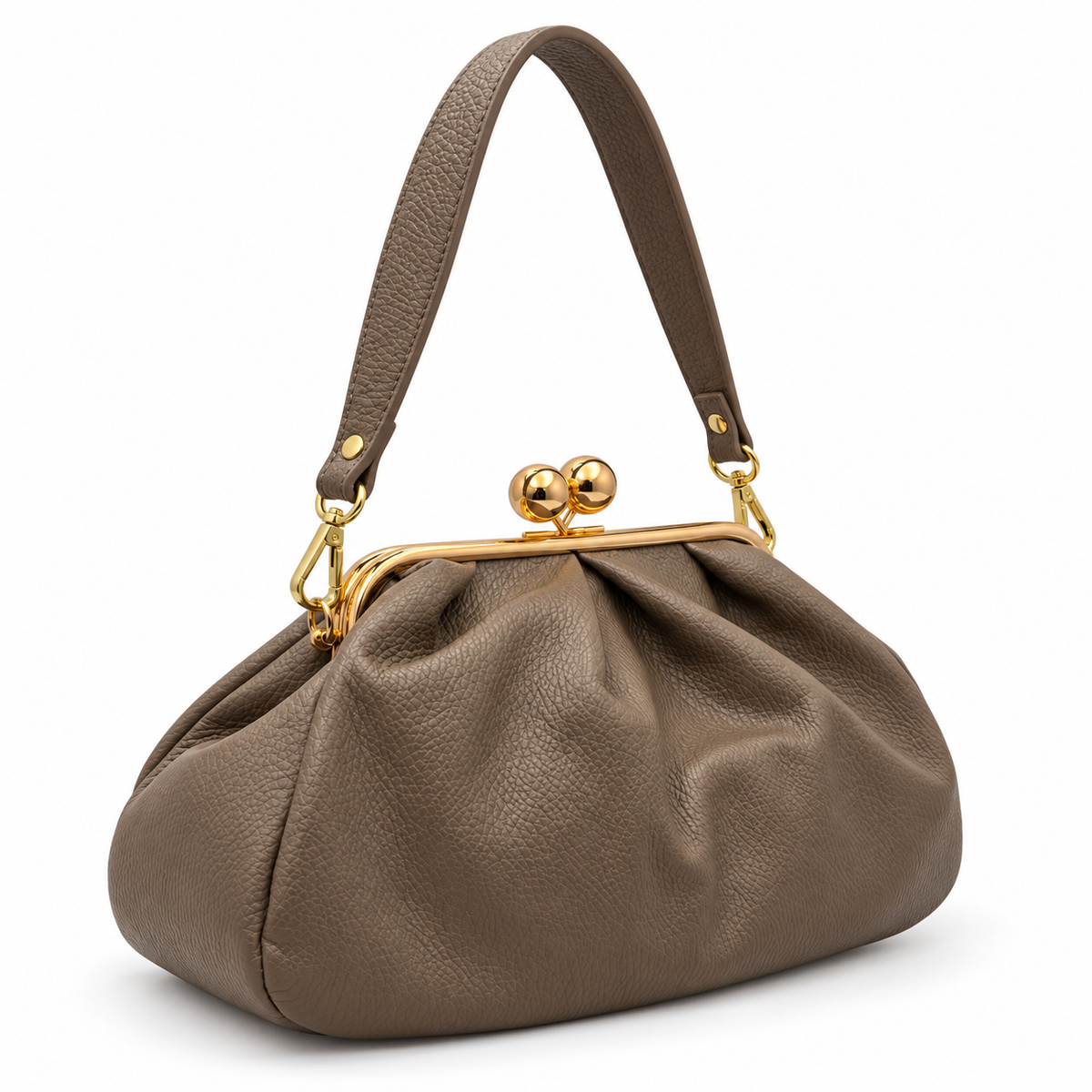 Sac à main en cuir à fermoir rétro GALLANTRY