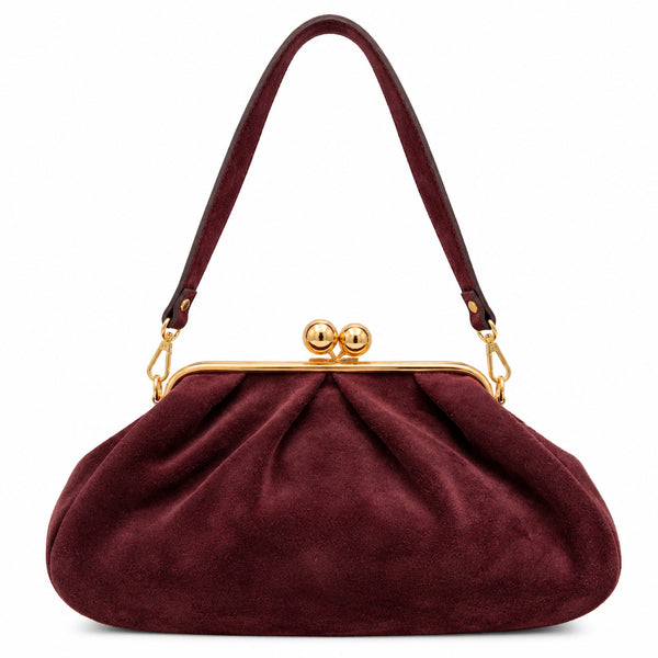 Sac à main en cuir suédé à fermoir rétro GALLANTRY