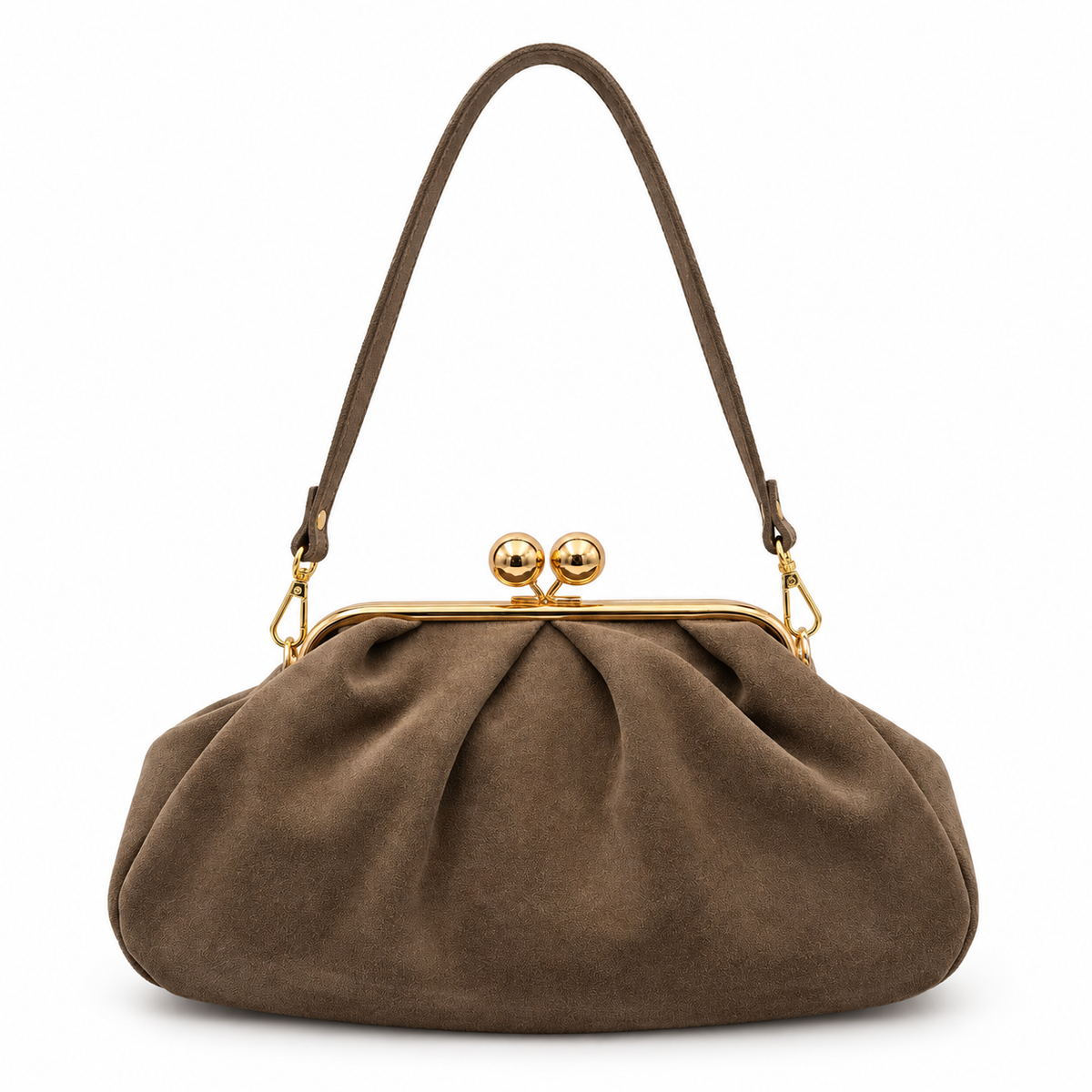 Sac à main en cuir suédé à fermoir rétro GALLANTRY