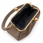 Sac à main en cuir suédé à fermoir rétro GALLANTRY