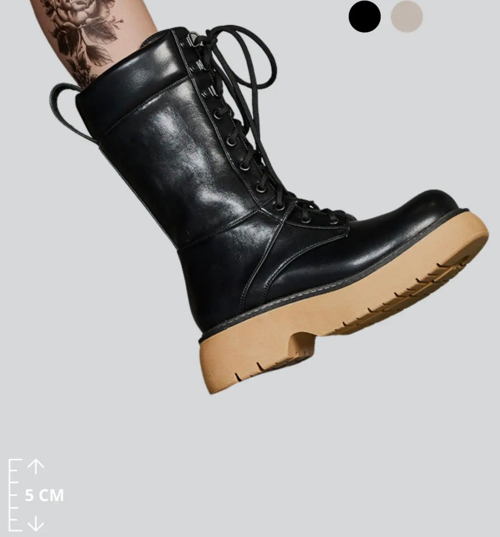 Bottines montantes à lacets et semelle crantée STEPHAN PARIS