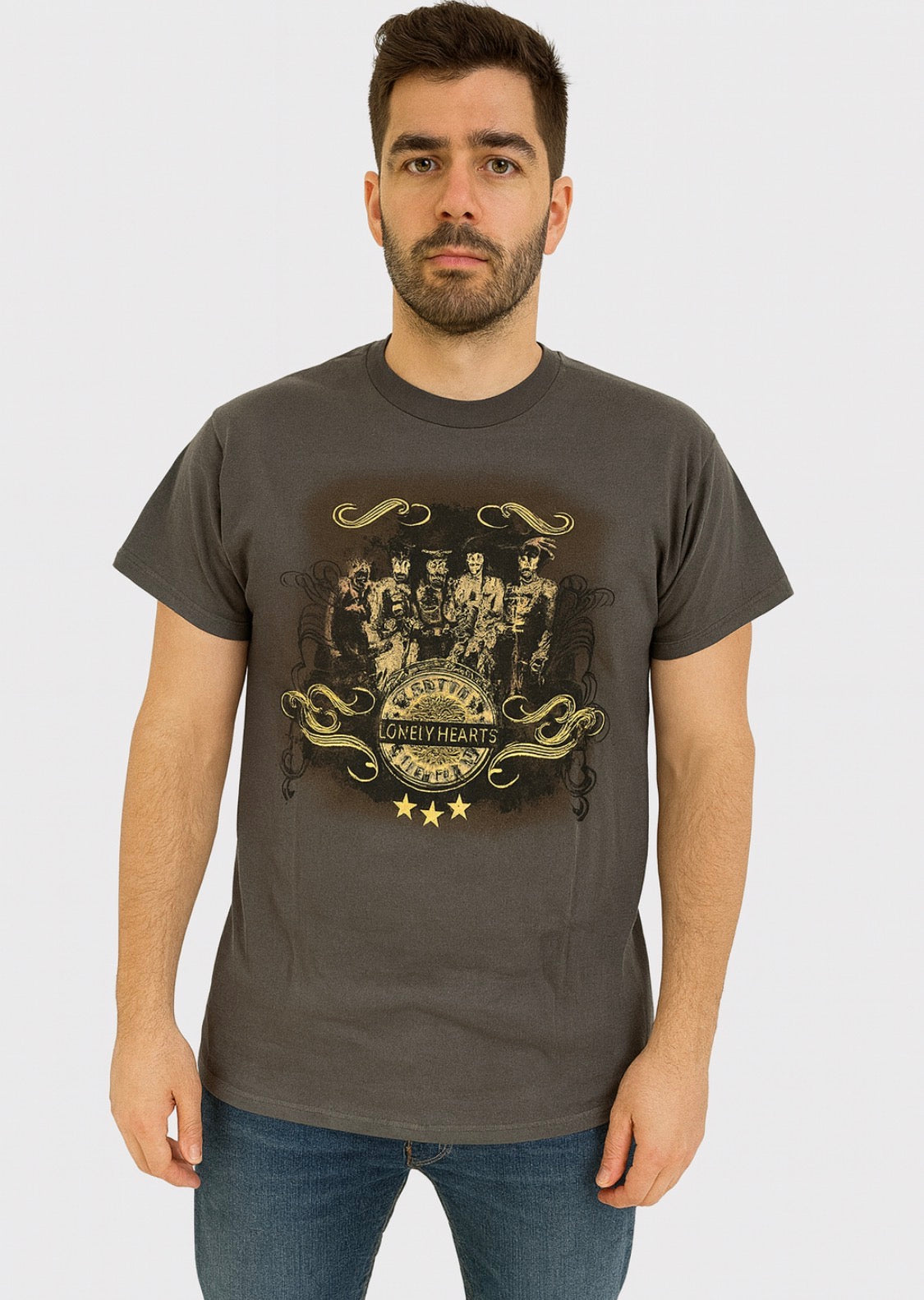 The Beatles - T-shirt homme doux en feuille d'or Sgt. Pepper