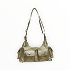 Sac Cuir Irisé Multipoches Dollar LOUISA LEE - Sacs - LOUISA LEE