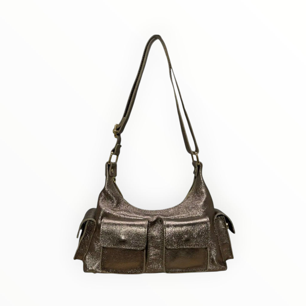 Sac Cuir Irisé Multipoches Dollar LOUISA LEE - Sacs - LOUISA LEE