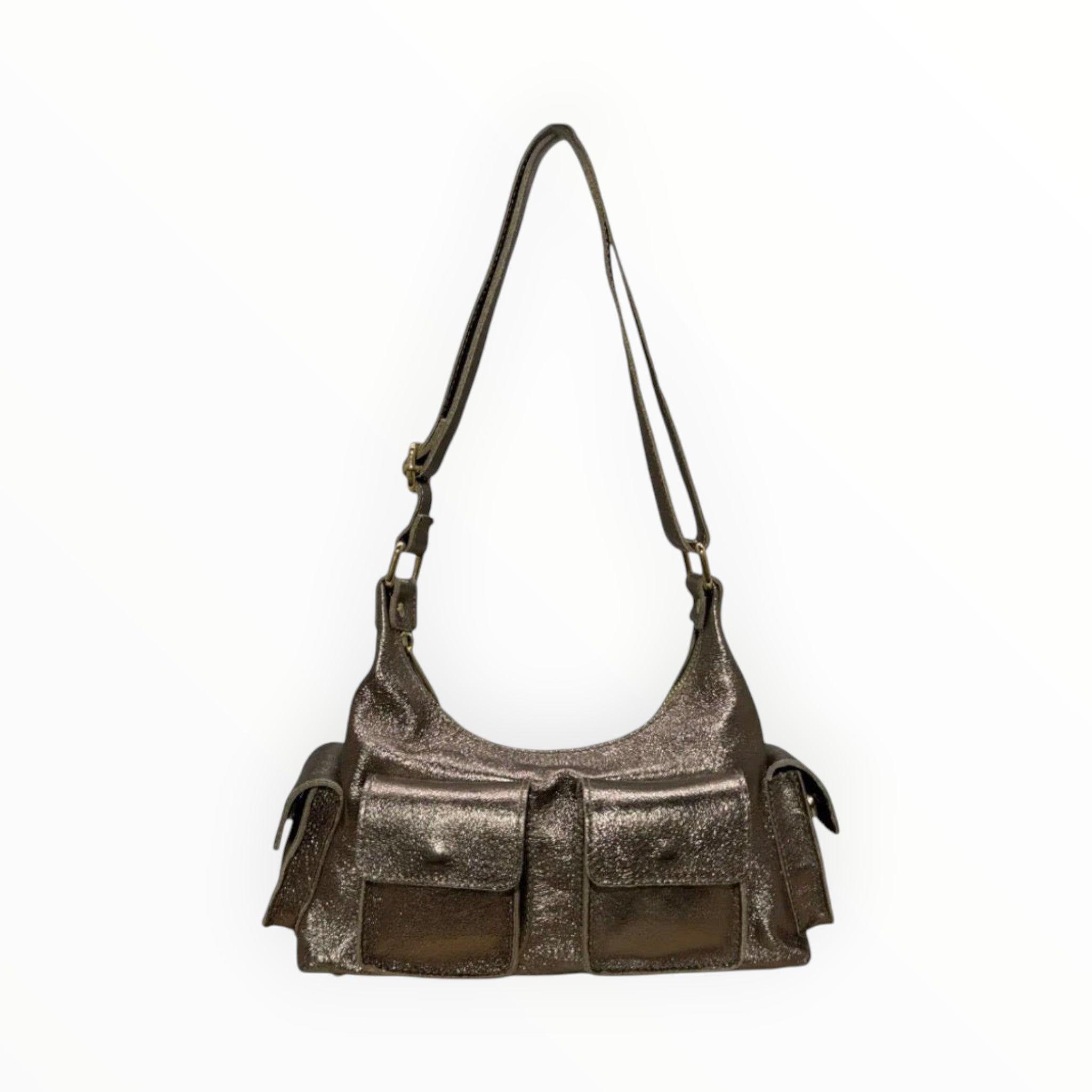 Sac Cuir Irisé Multipoches Dollar LOUISA LEE - Sacs - LOUISA LEE
