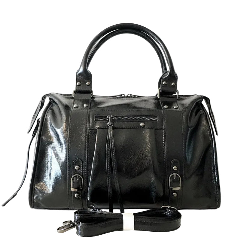 Sac à Main Format A4 Aspect Brillant - Grande Capacité