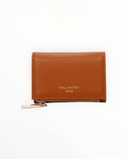 Portefeuille compact en cuir pour femme