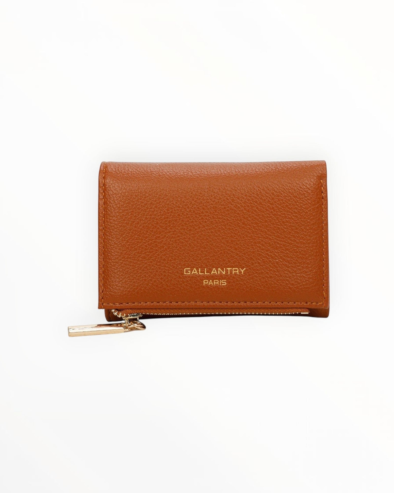 Portefeuille compact en cuir pour femme