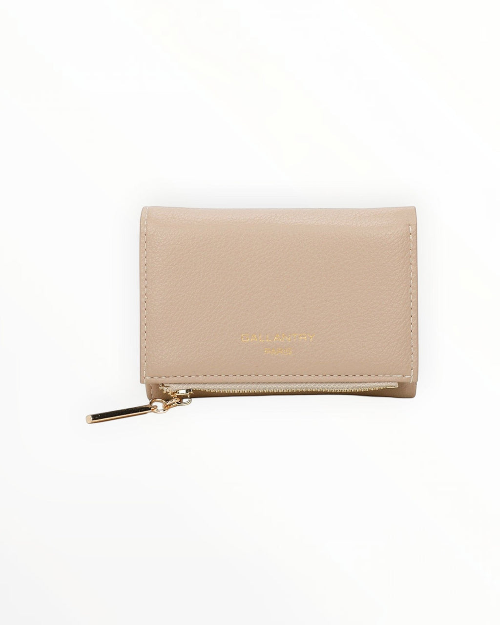 Portefeuille compact en cuir pour femme