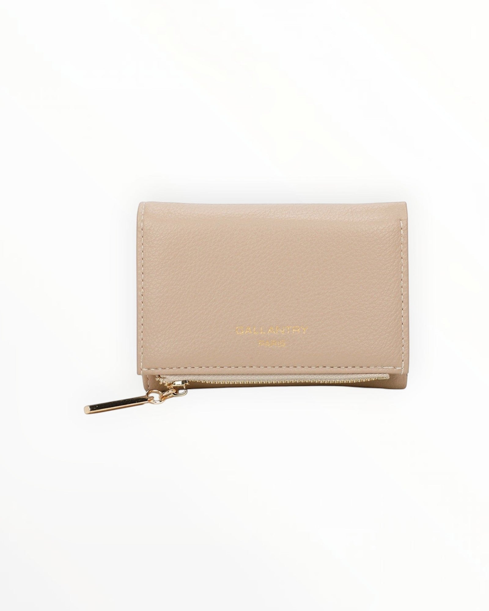 Portefeuille compact en cuir pour femme