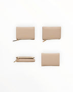 Portefeuille compact en cuir pour femme