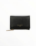 Portefeuille compact en cuir pour femme