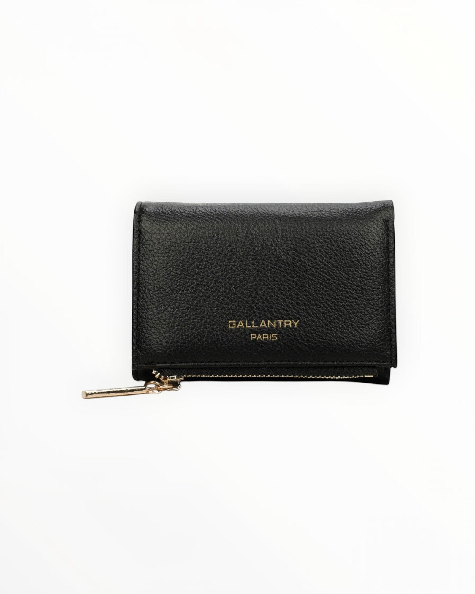 Portefeuille compact en cuir pour femme