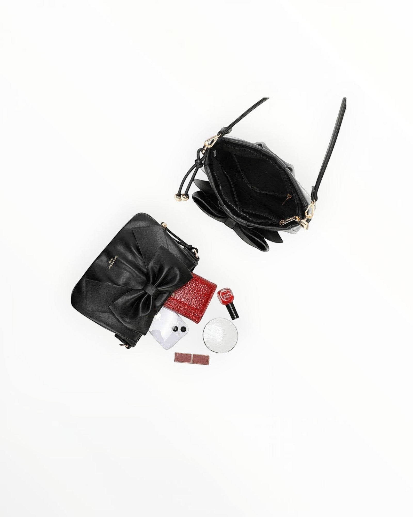 Sac bandoulière avec nœud décoratif