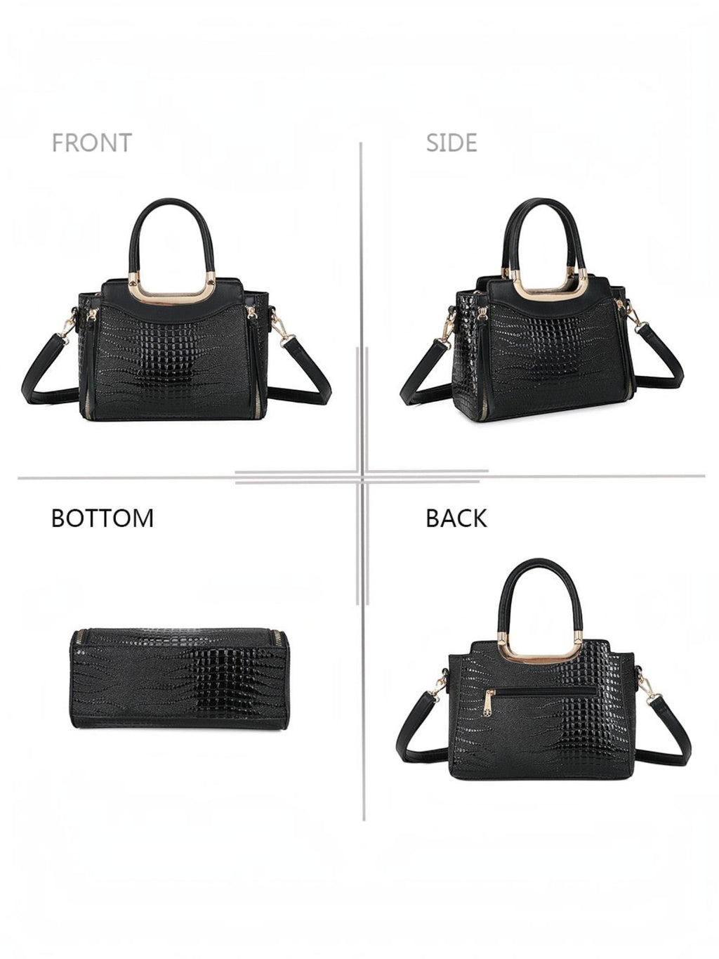 Sac à main effet crocodile GALLANTRY