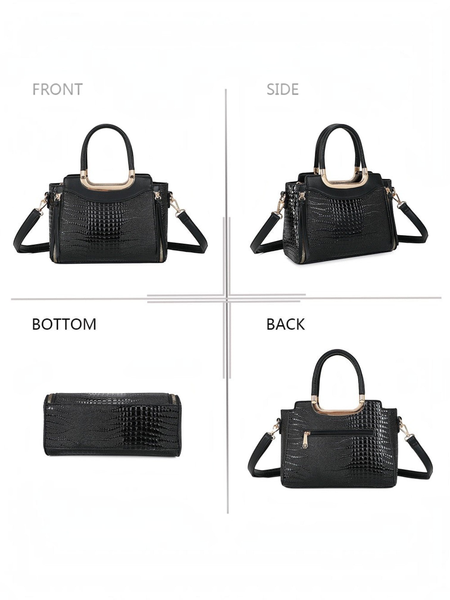 Sac à main effet crocodile GALLANTRY