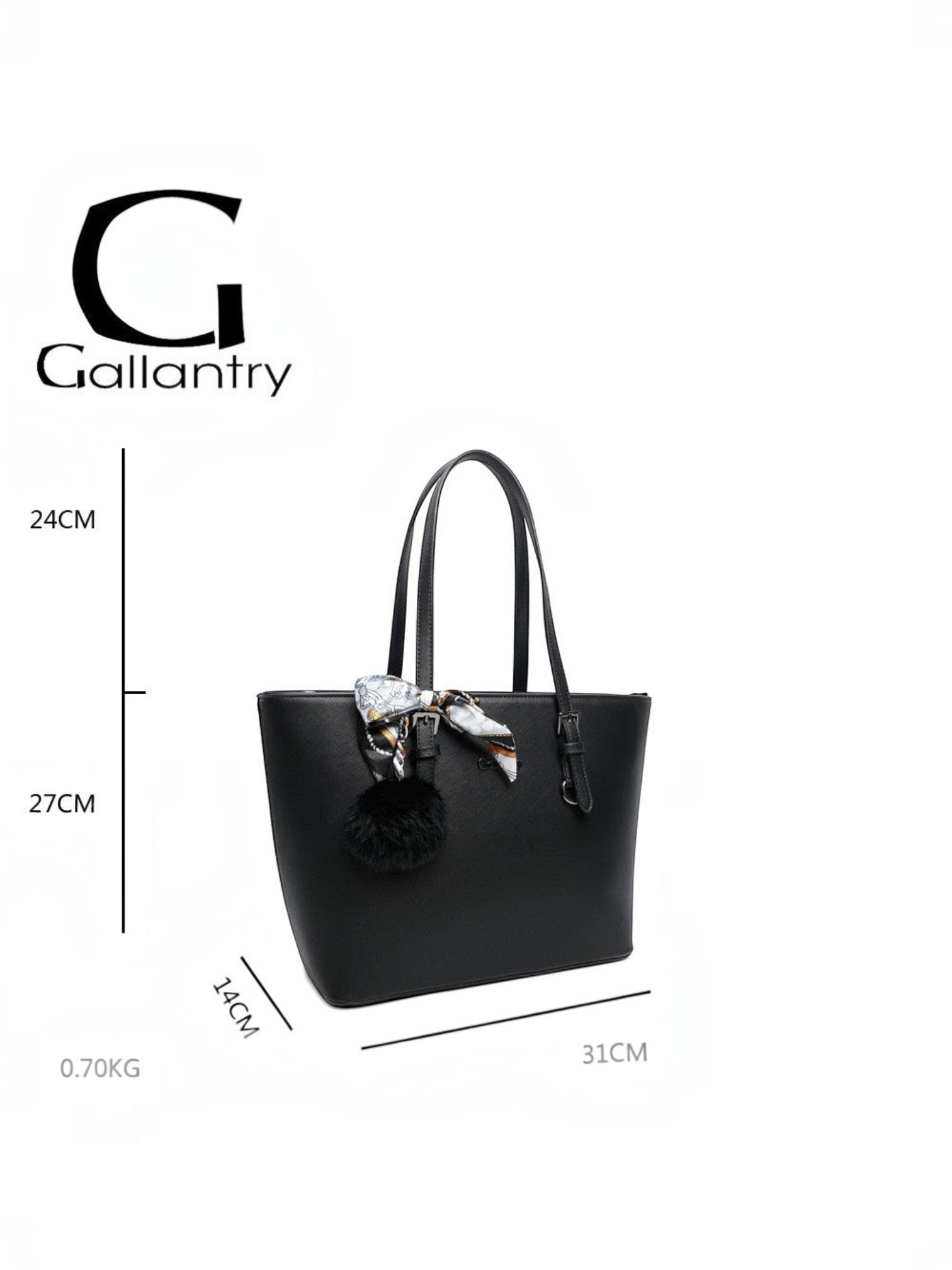 Sac Cabas Noir GALLANTRY