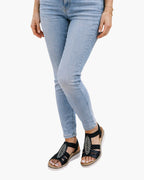 Sandales Compensées Plume Brodée LADY GLORY - Chaussure Femme - LADY GLORY