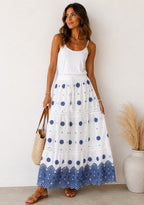 Jupe Longue Broderie Anglaise Florale CX118