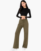 Pantalon en maille confort cocooning évasé NINA CARTER - Pantalon Femme - Nina Carter