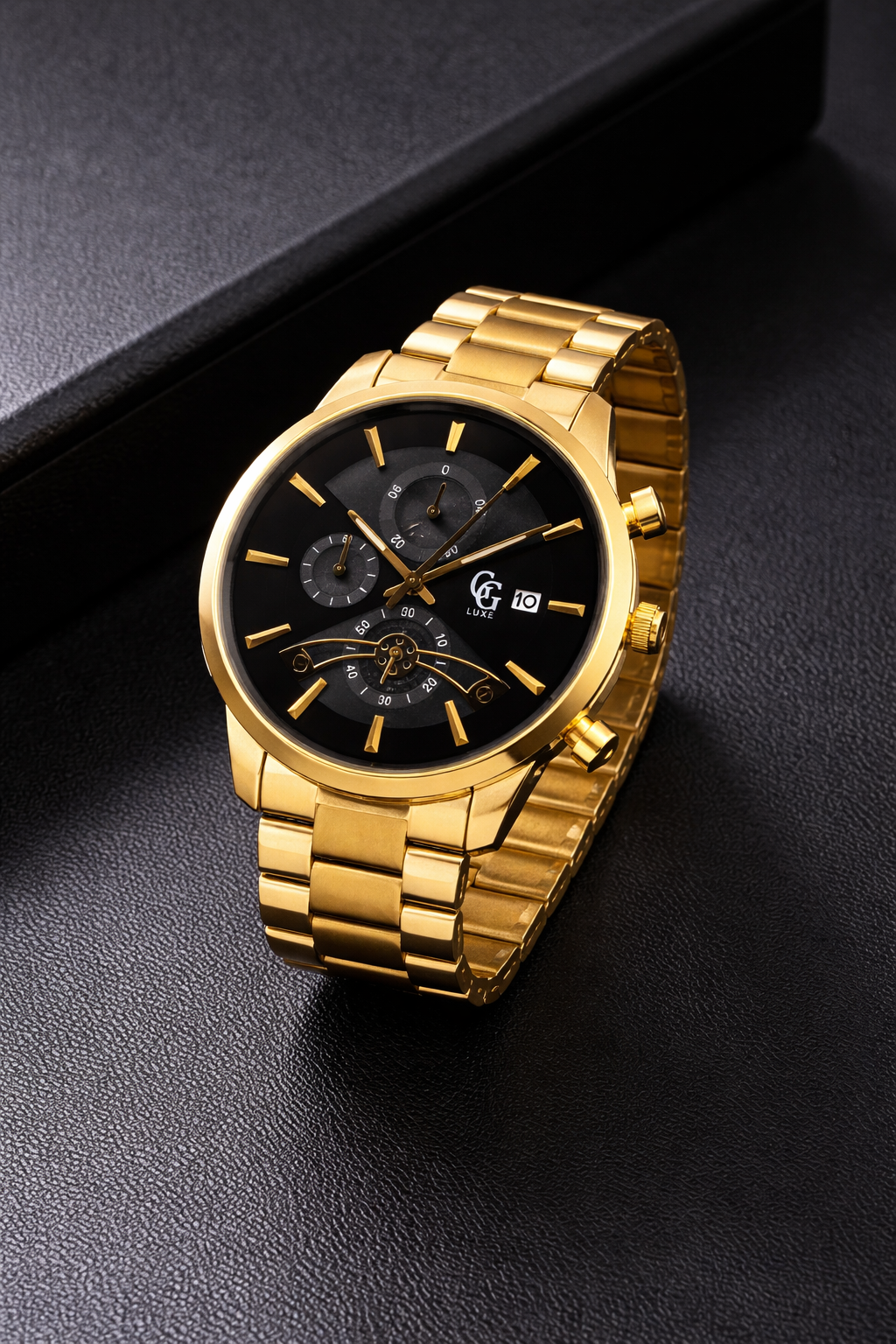 Montre Chronographe Gabriel Dorée Noir GG LUXE WATCH - Montre - GG LUXE WATCH