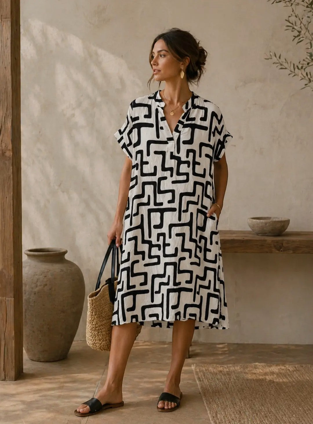 Robe Graphique Chic — POMELO PARIS